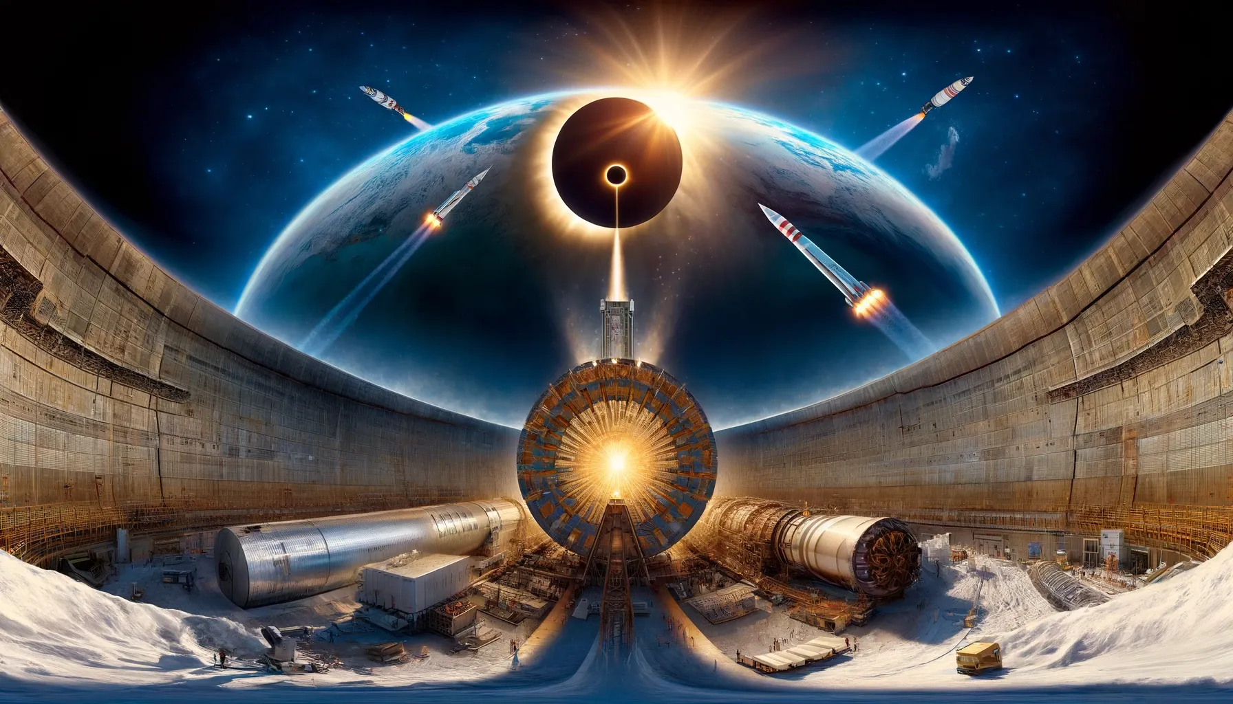 April 2024: Bridging Cosmic Mysteries and Earth’s Frontiers Through NASA’s Eclipse Experiment and CERN’s LHC