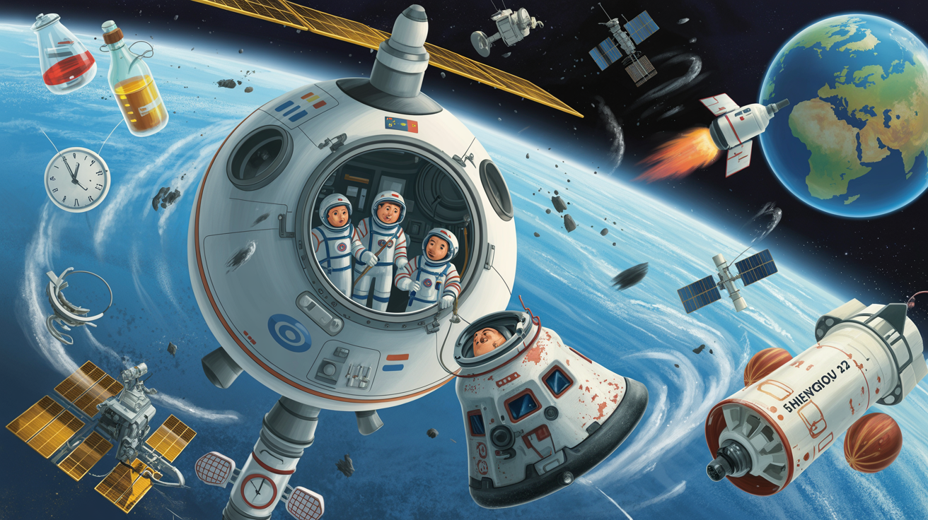 Chinese Astronauts Stranded on Tiangong: A Space Debris Crisis Unfolds