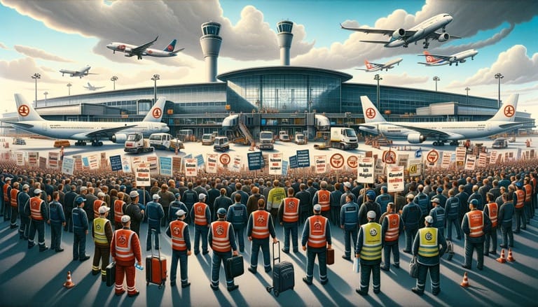 Strike in the Skies: The Impact of German Airport Workers' Demands on Aviation Security and Operations