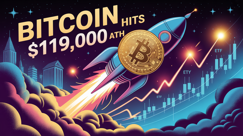 Bitcoin Blasts to New All-Time High of $119,000: Institutional Demand Fuels Historic Surge post image